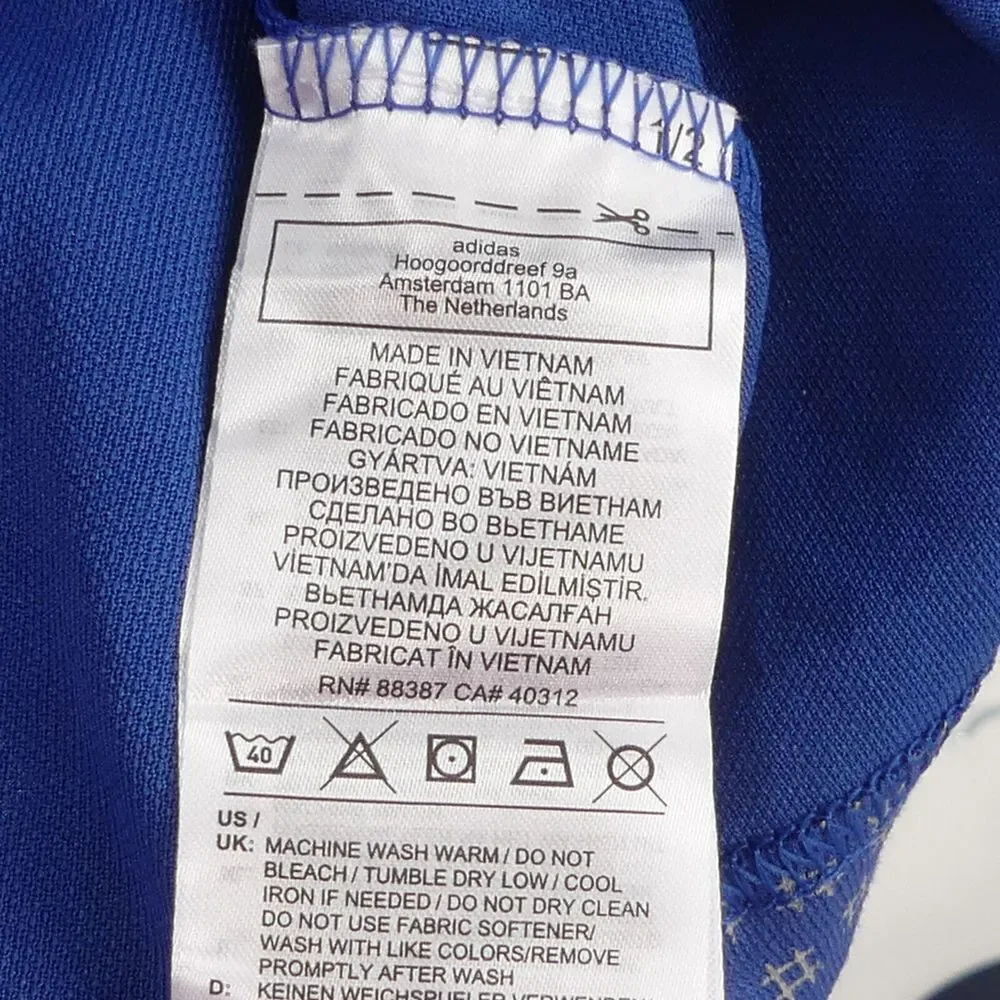 NWT Adidas Adicross‎ Novelty Print Golf Polo Shirt Royal Blue Men's Large L